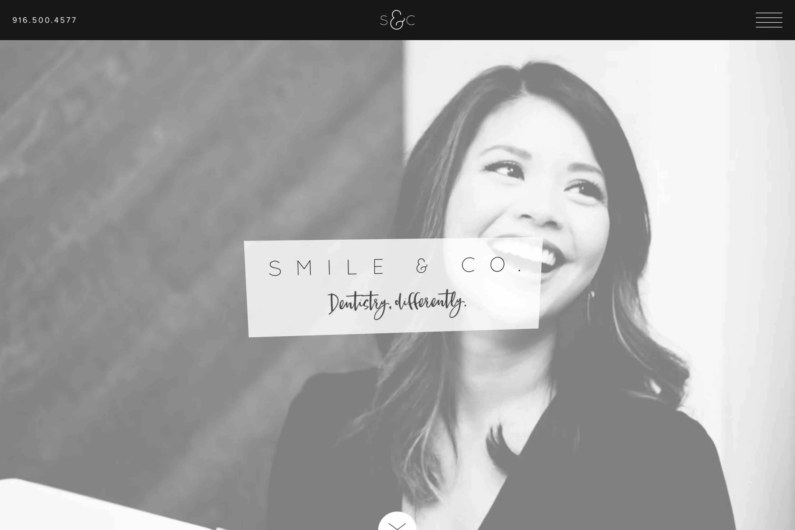 A screenshot of the Smile & Company website